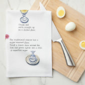 フランス人の側車のバーの布 キッチンタオル (四つ折り)