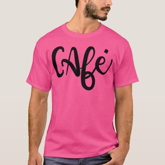 フランス人の友達と飲むコーヒー Tシャツ (正面)
