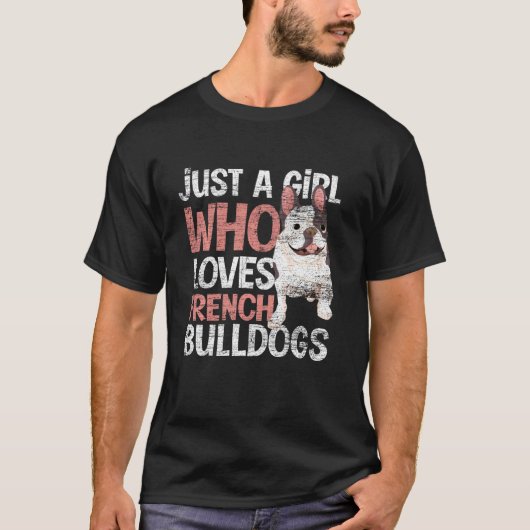 フランス人の愛犬は牛を愛する女フランスのの子 Tシャツ (正面)
