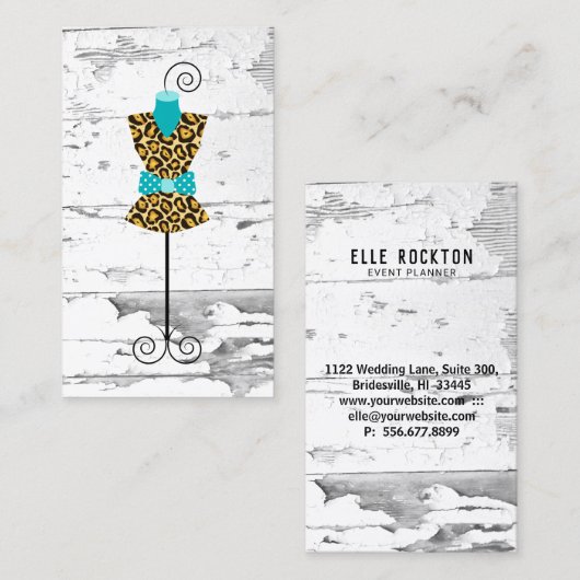 フランス人の服の型枠ワイヤーMannequinnの名刺 名刺 (正面/裏面)