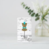 フランス人の服の型枠ワイヤーMannequinnの名刺 名刺 (スタンド正面)