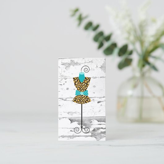 フランス人の服の型枠ワイヤーMannequinnの名刺 名刺 (スタンド正面)