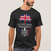フランス人の根のフランスのデザインと   育つイギリス Tシャツ (正面)