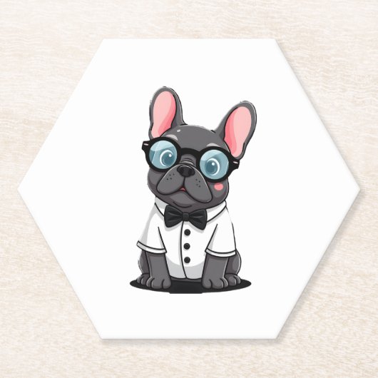 フランス人の紳士コピー(5) ペーパーコースター (正面)