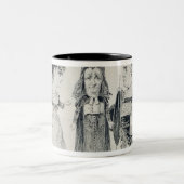 フランス人の鋳造物の5風刺漫画 ツートーンマグカップ (中央)