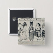 フランス人の鋳造物の5風刺漫画 缶バッジ (正面&裏面)