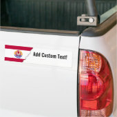 フランス人のPolenysiaの旗 バンパーステッカー (トラック上)