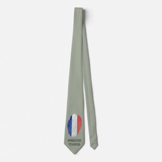 フランス人のtouchの指紋の旗 ネクタイ (正面)