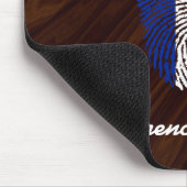 フランス人のtouchの指紋の旗 マウスパッド (コーナー)