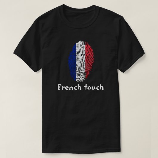 フランス人のtouchの指紋の旗 tシャツ (デザイン正面)