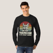 フランス人はフランス人の飼い主にとって私の霊性の動物だ Tシャツ (正面フル)