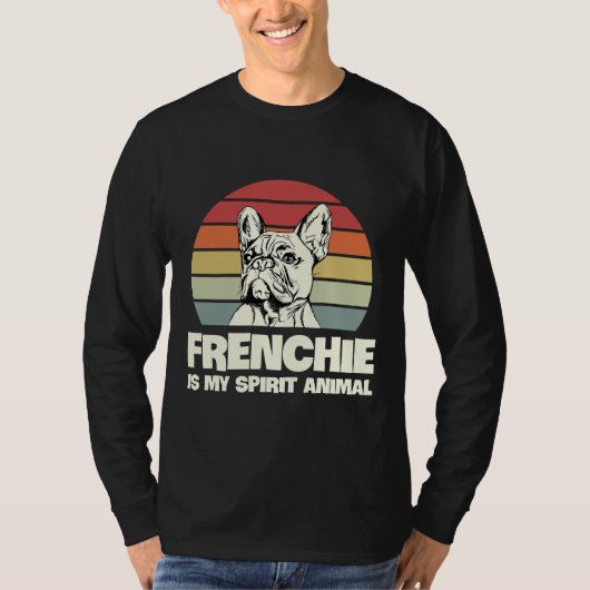 フランス人はフランス人の飼い主にとって私の霊性の動物だ Tシャツ (正面)