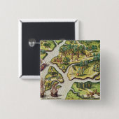 フランス人は王室のな港で着きます 缶バッジ (正面&裏面)