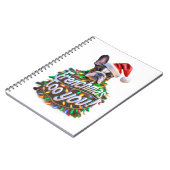 フランス人もブルドッグ犬の木クリスマスライト ノートブック (左側)