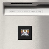 フランス人オーナーのブルドッグ引用文 マグネット (インサイチュ (食洗機))