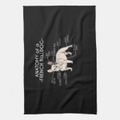 フランス人ギフト |ブルドッグの構造フランスの学 キッチンタオル (縦)