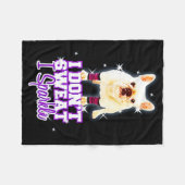 フランス人ギフト |私は輝いて汗を流さない フリースブランケット (正面(横))