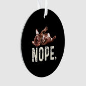フランス人ギフト | Bulldog フランスの Nope. オーナメント (正面)