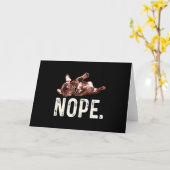 フランス人ギフト | Bulldog フランスの Nope. カード (黄色い花)