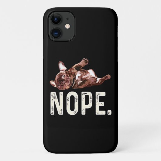 フランス人ギフト | Bulldog フランスの Nope. Case-Mate iPhoneケース (裏面)