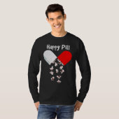 フランス人ギフト | Happy Pill フランスの Buldog Gift Tシャツ (正面フル)