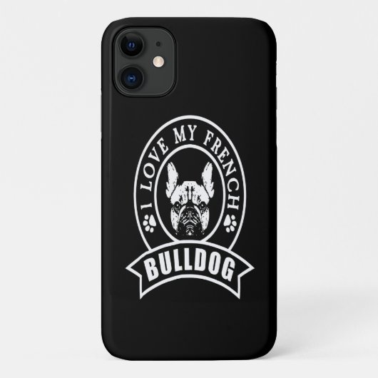 フランス人ギフト | I Love My Bulldog フランスの. Case-Mate iPhoneケース (裏面)