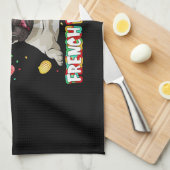 フランス人ギフト | The Easter フランスの Bulldog Bunny キッチンタオル (四つ折り)