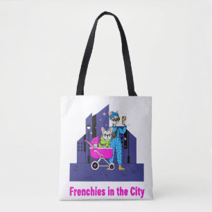 フランス人パロディの都市生活 かわいいキャラクターのフランス風デザイン トートバッグ