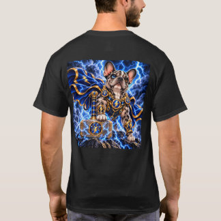 フランス人ブルドッグのサンダーヒーローTシャツ Tシャツ
