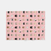 フランス人家族 フリースブランケット (正面(横))