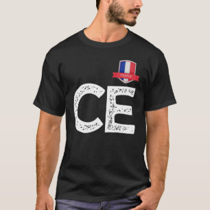 フランス人旗文字CとEフランス1 Tシャツ