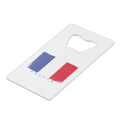 フランス共和国国旗 クレジットカード栓抜き (正面アングル)