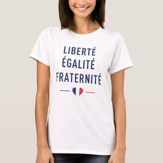 フランス共和国Tシャツ Liberté Égalité Fraternité Tシャツ (正面)