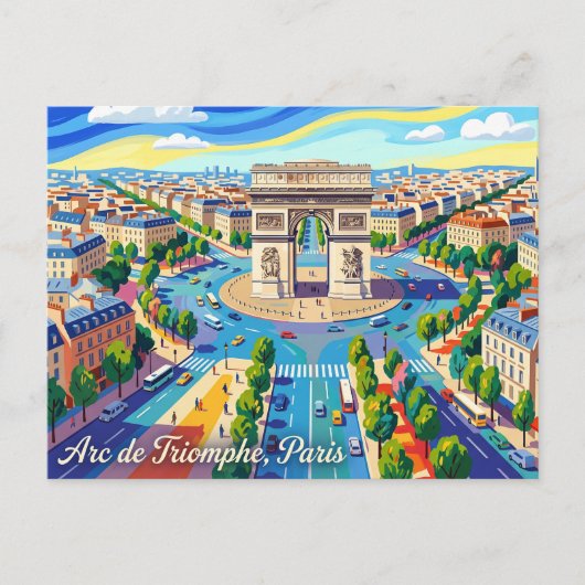 フランス凱旋門 ポストカード (正面)