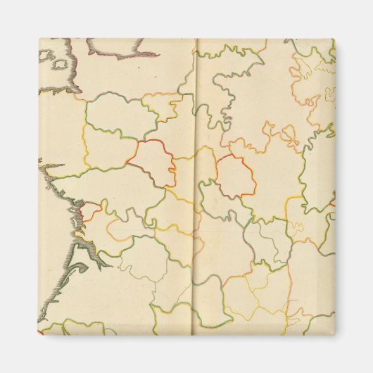 フランス区画のアウトライン マグネット (正面)