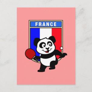 フランス卓球パンダ ポストカード