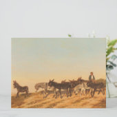 フランス南部のロバ（Eugene Burnand著） カード (スタンド正面)