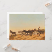 フランス南部のロバ（Eugene Burnand著） カード (正面/裏面インサイチュ)