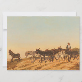 フランス南部のロバ（Eugene Burnand著） カード