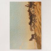 フランス南部のロバ（Eugene Burnand著） ジグソーパズル (縦)