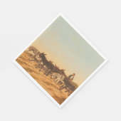 フランス南部のロバ(Eugene Burnand著) スタンダードランチョンナプキン (角)