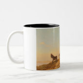 フランス南部のロバ(Eugene Burnand著) ツートーンマグカップ (左)