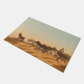 フランス南部のロバ（Eugene Burnand著） ドアマット (アングル)