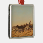 フランス南部のロバ（Eugene Burnand著） メタルオーナメント (右)