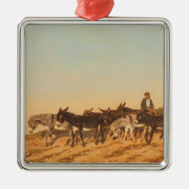 フランス南部のロバ（Eugene Burnand著） メタルオーナメント