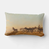 フランス南部のロバ（Eugene Burnand著） ランバークッション (裏面)