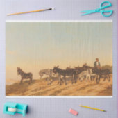 フランス南部のロバ(Eugene Burnand著) 薄葉紙 (クラフト)