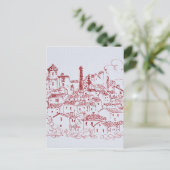 フランス南部、カリヤンの丘陵の町 ポストカード (スタンド正面)