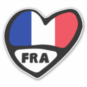 フランス国コード国旗のハート、FRA シール (正面)