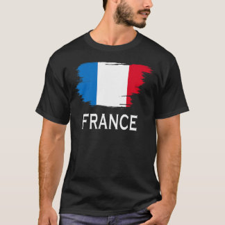 フランス国フランスの旗男性へ女子フラン Tシャツ